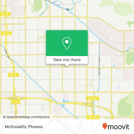 Mapa de McDonald's, 3721 E Thomas Rd Phoenix, AZ 85018
