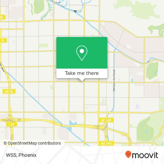 Mapa de WSS, 3949 E Thomas Rd Phoenix, AZ 85018
