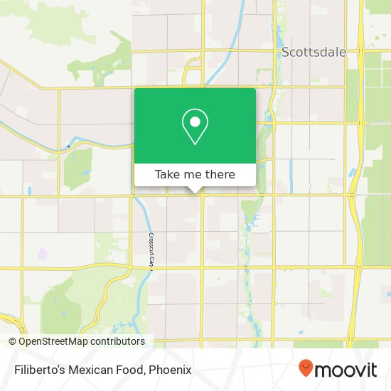 Mapa de Filiberto's Mexican Food, 7111 E Thomas Rd Scottsdale, AZ 85251