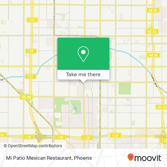 Mapa de Mi Patio Mexican Restaurant, 3347 N 7th Ave Phoenix, AZ 85013