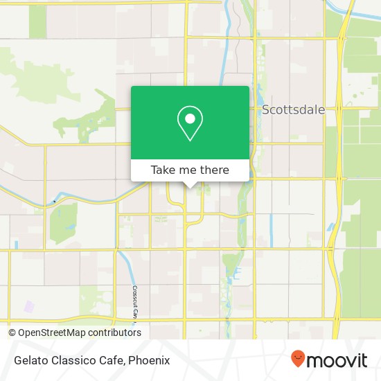 Mapa de Gelato Classico Cafe, 3902 N Brown Ave Scottsdale, AZ 85251