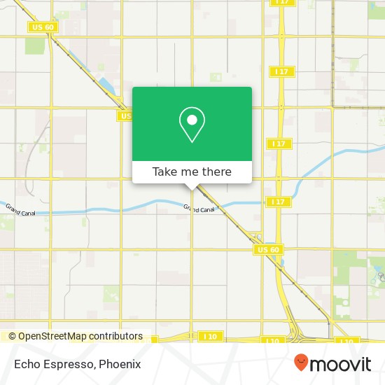 Mapa de Echo Espresso, 3803 N 35th Ave Phoenix, AZ 85017