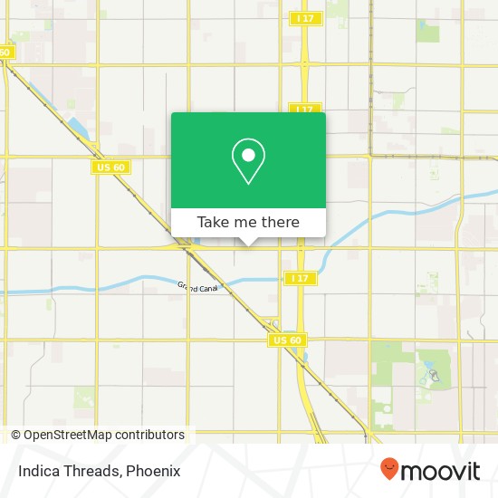 Mapa de Indica Threads, 3001 W Indian School Rd Phoenix, AZ 85017