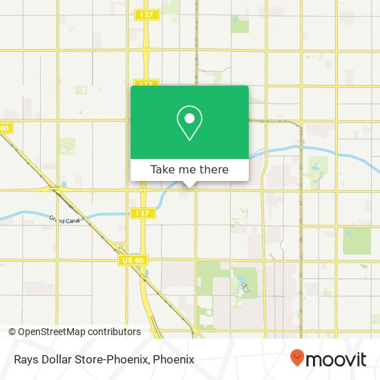 Mapa de Rays Dollar Store-Phoenix, 1947 W Indian School Rd Phoenix, AZ 85015