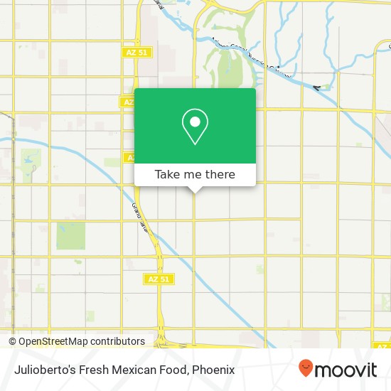 Mapa de Julioberto's Fresh Mexican Food, 3841 N 24th St Phoenix, AZ 85016