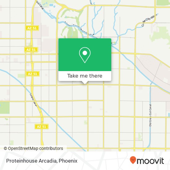 Mapa de Proteinhouse Arcadia, 3141 E Indian School Rd Phoenix, AZ 85016