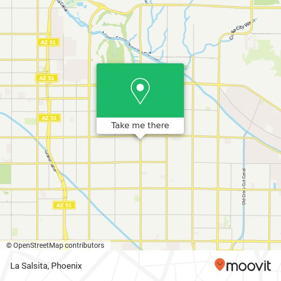 Mapa de La Salsita, 4011 N 32nd St Phoenix, AZ 85018