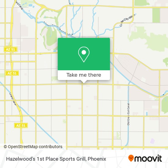 Mapa de Hazelwood's 1st Place Sports Grill