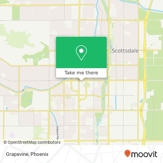 Mapa de Grapevine, 4013 N Brown Ave Scottsdale, AZ 85251