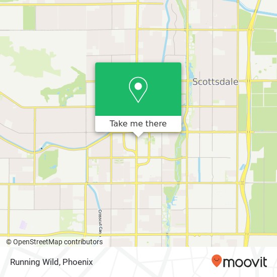 Mapa de Running Wild, 7233 E Main St Scottsdale, AZ 85251