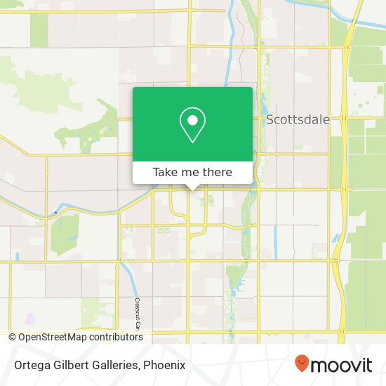 Mapa de Ortega Gilbert Galleries, 7252 E 1st Ave Scottsdale, AZ 85251