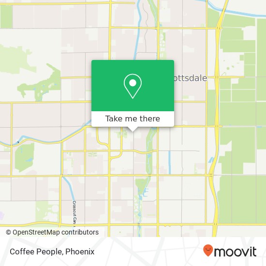Mapa de Coffee People, 7579 E Main St Scottsdale, AZ 85251