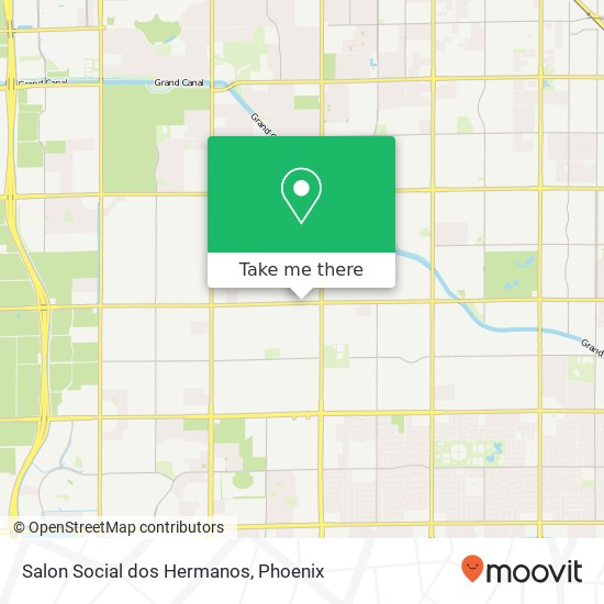 Mapa de Salon Social dos Hermanos, 7610 W Indian School Rd Phoenix, AZ 85033