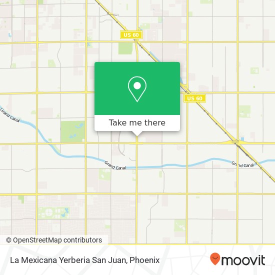 Mapa de La Mexicana Yerberia San Juan, 4105 N 51st Ave Phoenix, AZ 85031