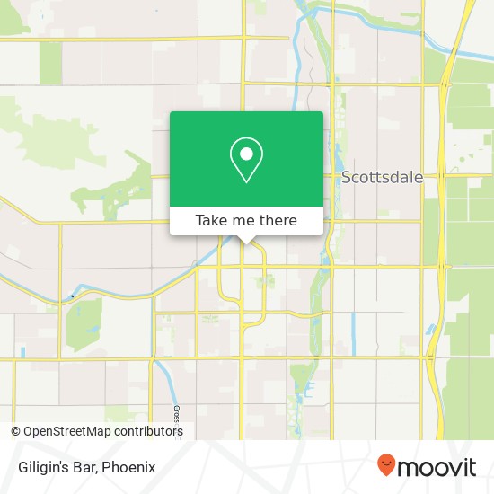 Mapa de Giligin's Bar, 4251 N Winfield Scott Plz Scottsdale, AZ 85251
