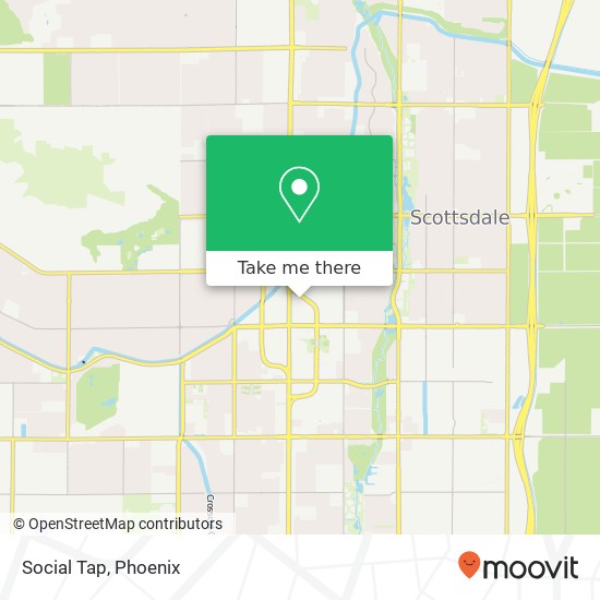 Mapa de Social Tap, 4312 N Brown Ave Scottsdale, AZ 85251