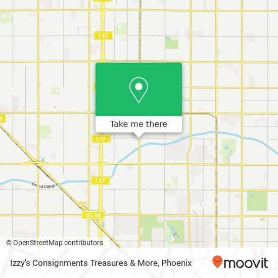 Mapa de Izzy's Consignments Treasures & More, 4440 N 19th Ave Phoenix, AZ 85015