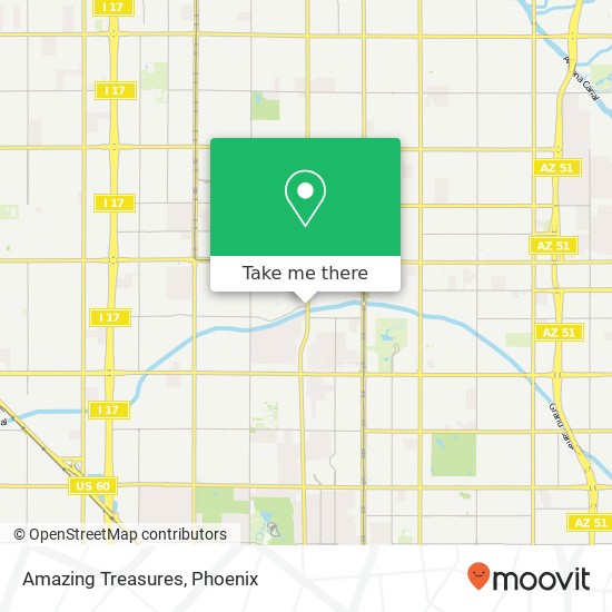 Mapa de Amazing Treasures, 700 W Campbell Ave Phoenix, AZ 85013