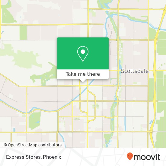 Mapa de Express Stores, E Camelback Rd Scottsdale, AZ 85251