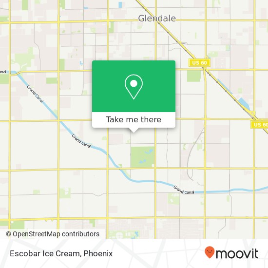 Mapa de Escobar Ice Cream, 6279 W Elm St Phoenix, AZ 85033