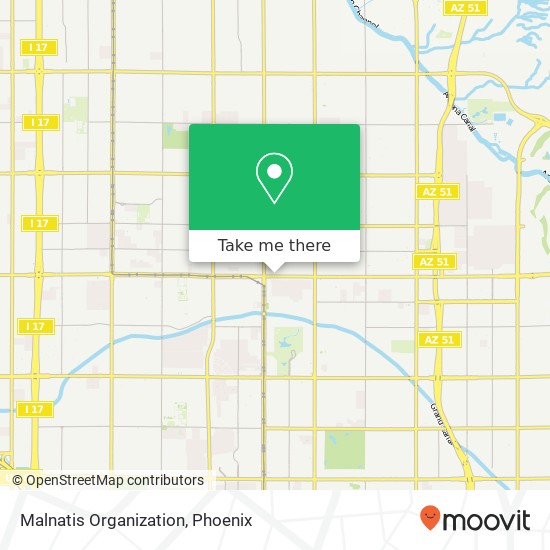 Mapa de Malnatis Organization, 100 E Camelback Rd Phoenix, AZ 85012