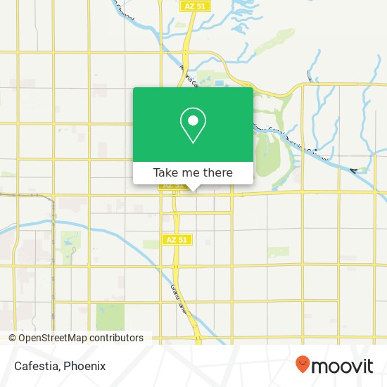 Mapa de Cafestia, 1940 E Camelback Rd Phoenix, AZ 85016