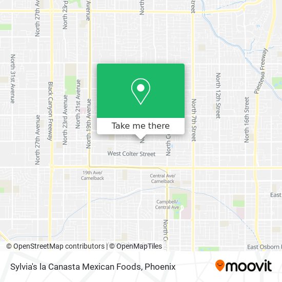 Sylvia's la Canasta Mexican Foods map