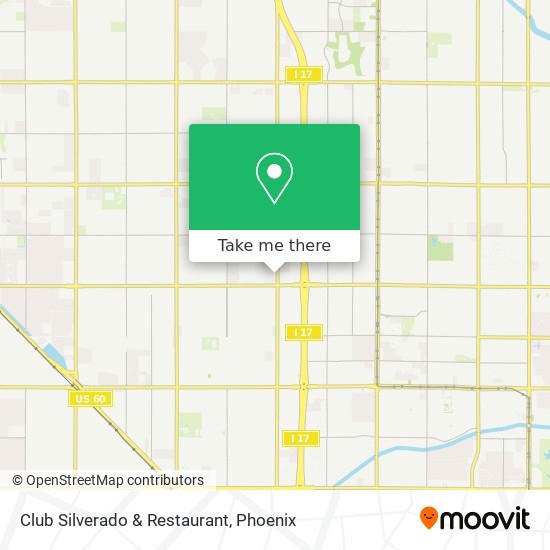 Mapa de Club Silverado & Restaurant