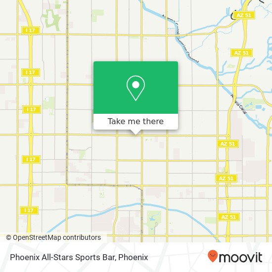 Phoenix All-Stars Sports Bar, W Bethany Home Rd Phoenix, AZ 85013 map