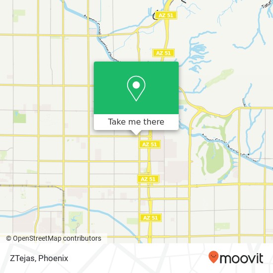 Mapa de ZTejas, 1525 E Bethany Home Rd Phoenix, AZ 85014