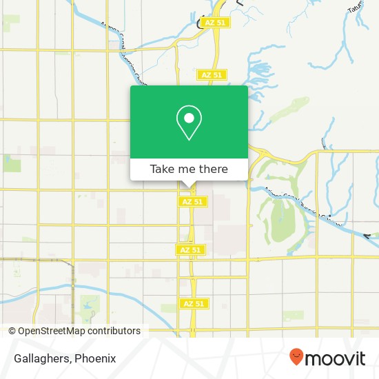 Mapa de Gallaghers, 1708 E Bethany Home Rd Phoenix, AZ 85016