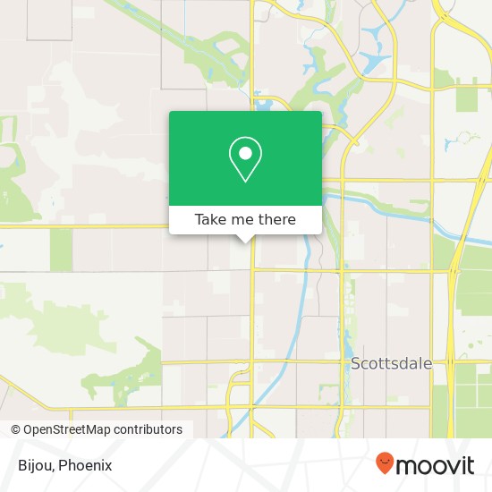 Mapa de Bijou, 6166 N Scottsdale Rd Scottsdale, AZ 85253