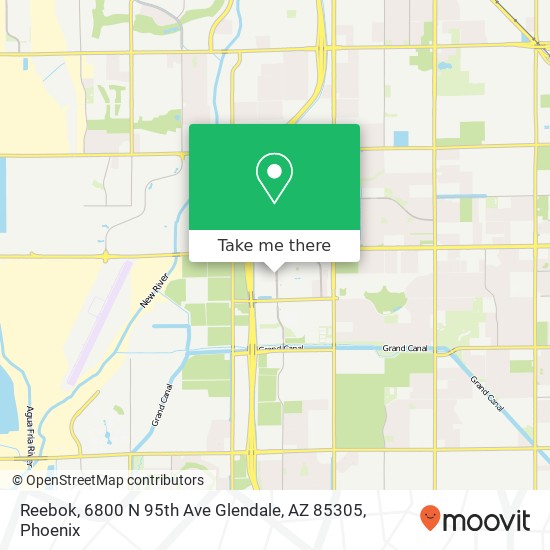 Mapa de Reebok, 6800 N 95th Ave Glendale, AZ 85305