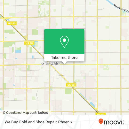 Mapa de We Buy Gold and Shoe Repair, 5415 W Glendale Ave Glendale, AZ 85301