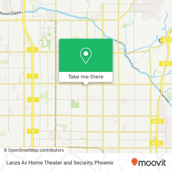 Mapa de Lanza Av Home Theater and Security, 6868 N 7th Ave Phoenix, AZ 85013
