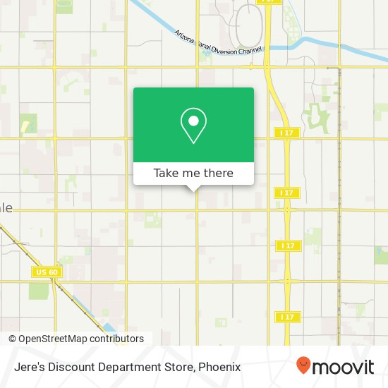 Mapa de Jere's Discount Department Store, 7136 N 35th Ave Phoenix, AZ 85051