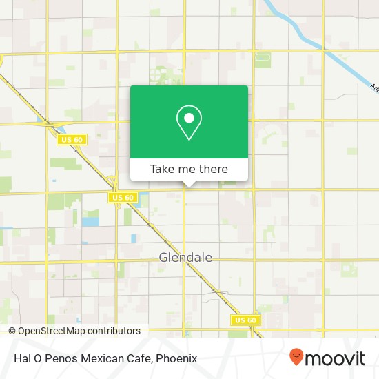 Mapa de Hal O Penos Mexican Cafe, 5818 W Northern Ave Glendale, AZ 85301