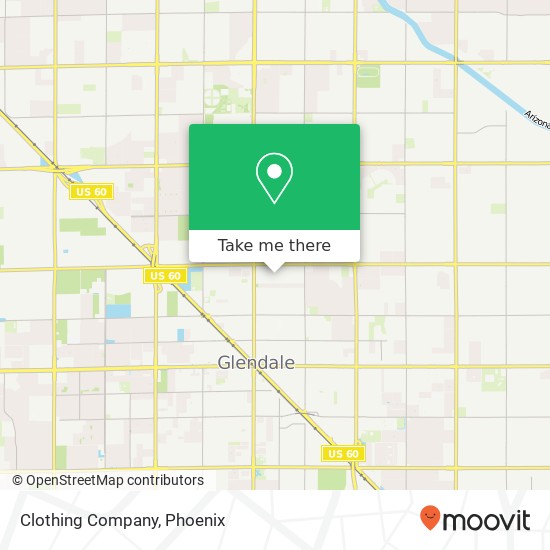 Mapa de Clothing Company, 5707 W Northern Ave Glendale, AZ 85301