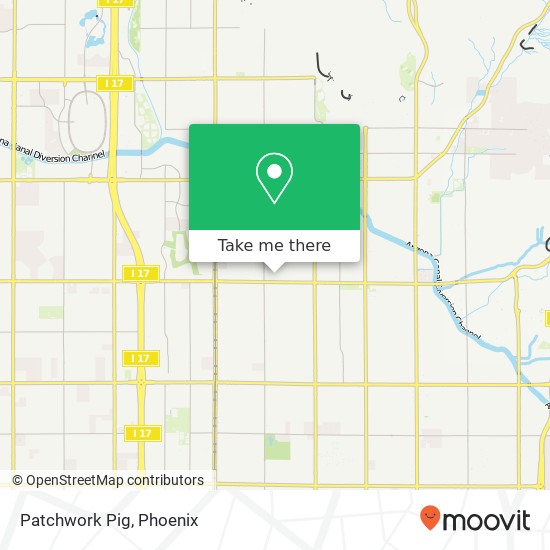 Mapa de Patchwork Pig, 8021 N 14th Ave Phoenix, AZ 85021