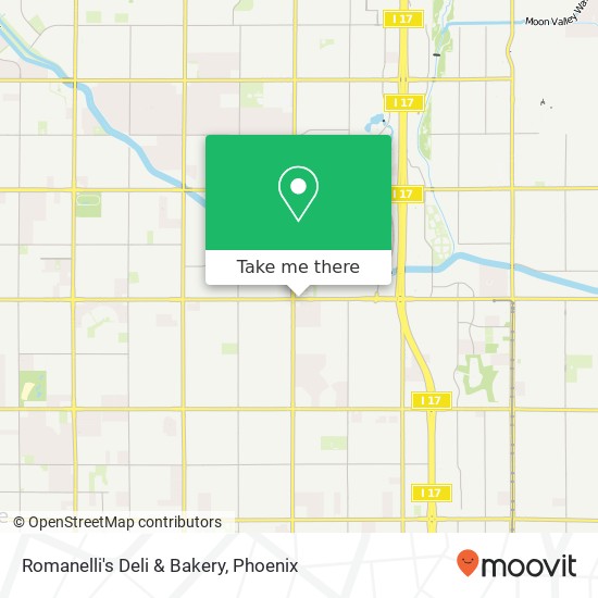Mapa de Romanelli's Deli & Bakery, 3437 W Dunlap Ave Phoenix, AZ 85051