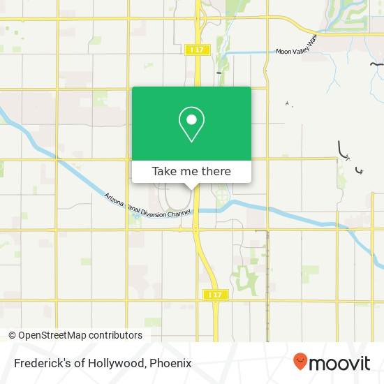 Mapa de Frederick's of Hollywood, 9815 N Metro Pkwy E Phoenix, AZ 85051
