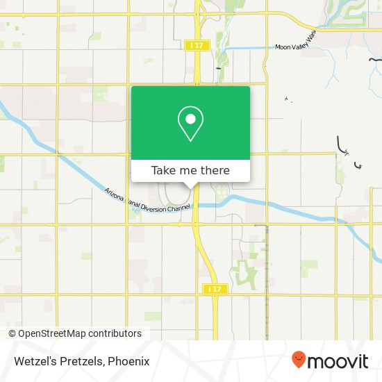 Mapa de Wetzel's Pretzels, 9617 N Metro Pkwy E Phoenix, AZ 85051