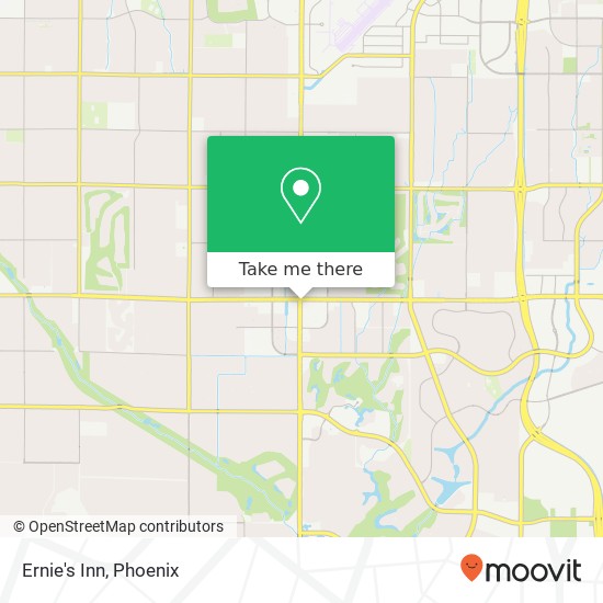 Mapa de Ernie's Inn, 10443 N Scottsdale Rd Paradise Valley, AZ 85253