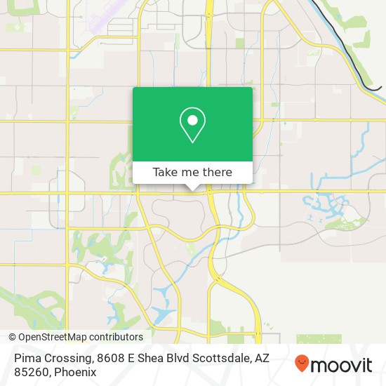 Mapa de Pima Crossing, 8608 E Shea Blvd Scottsdale, AZ 85260