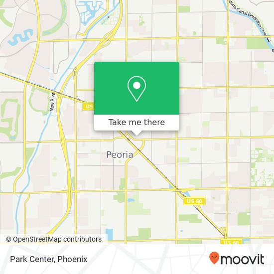 Mapa de Park Center, 8110 W Peoria Ave Peoria, AZ 85345