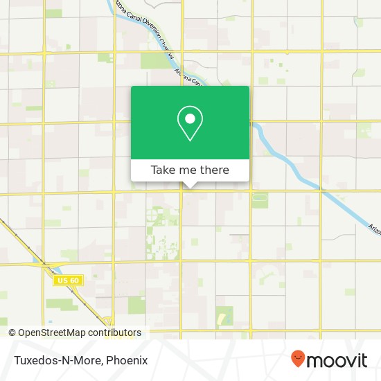 Mapa de Tuxedos-N-More, 5800 W Peoria Ave Glendale, AZ 85302