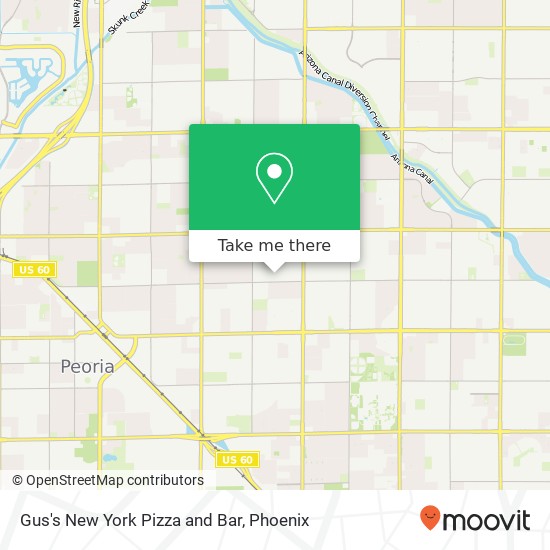 Mapa de Gus's New York Pizza and Bar, 6902 W Cameron Dr Peoria, AZ 85345