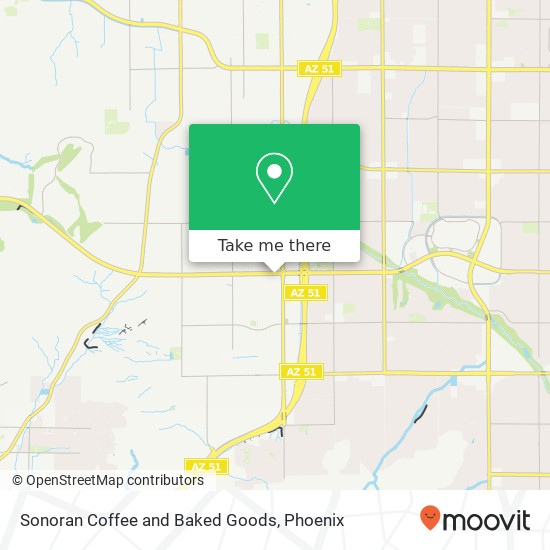 Mapa de Sonoran Coffee and Baked Goods, 3137 E Cactus Rd Phoenix, AZ 85032