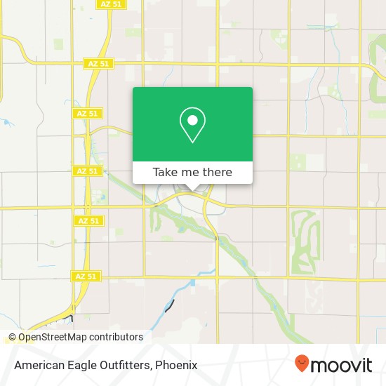 Mapa de American Eagle Outfitters, 4550 E Cactus Rd Phoenix, AZ 85032