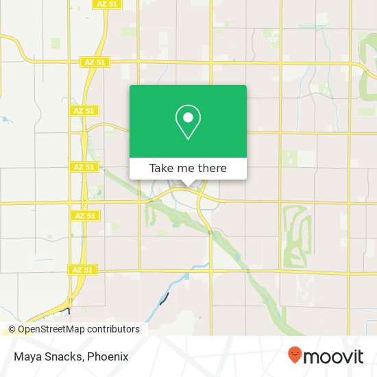 Mapa de Maya Snacks, 4568 E Cactus Rd Phoenix, AZ 85032